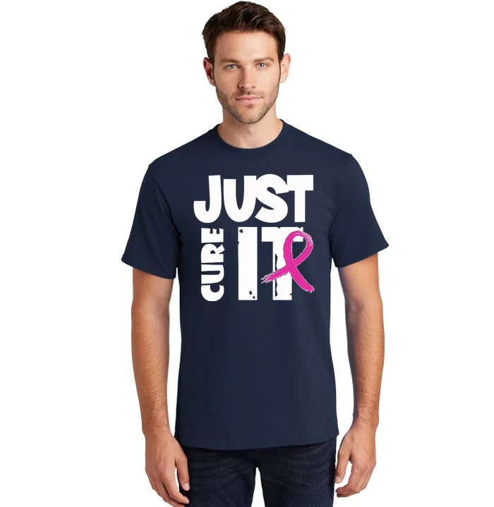 Just Cure It Breast Cancer Ribbon Tall T-Shirt