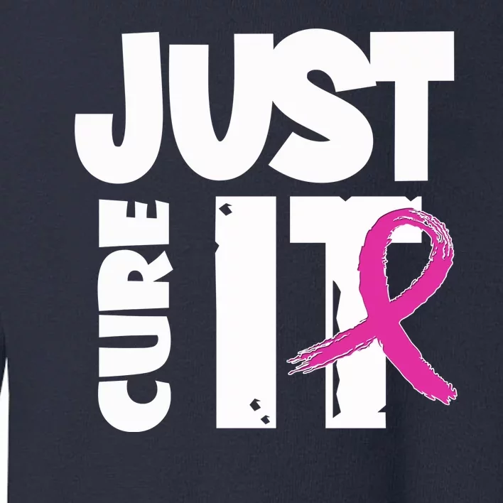 Just Cure It Breast Cancer Ribbon Toddler Sweatshirt