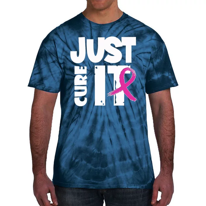 Just Cure It Breast Cancer Ribbon Tie-Dye T-Shirt