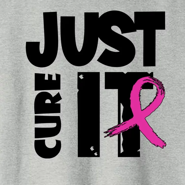 Just Cure It Breast Cancer Ribbon Women's Crop Top Tee