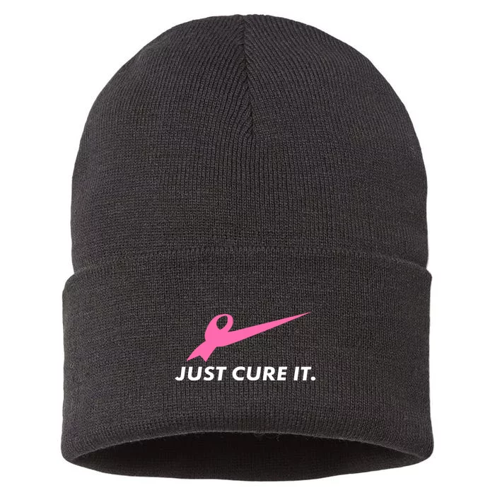 Just Cure It Breast Cancer Awareness Sustainable Knit Beanie