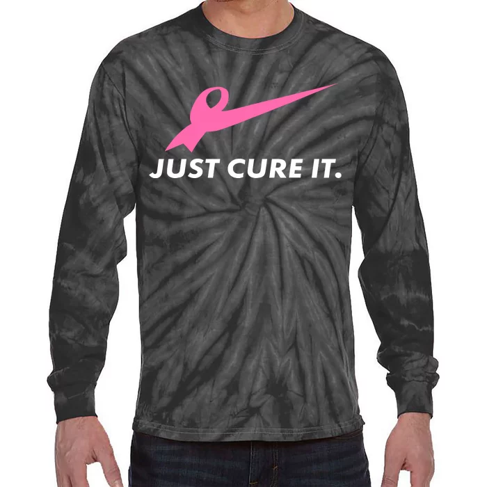 Just Cure It Breast Cancer Awareness Tie-Dye Long Sleeve Shirt