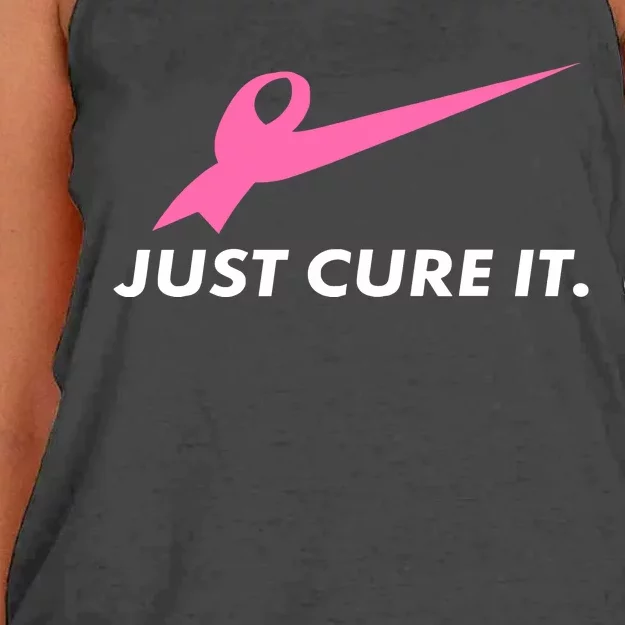 Just Cure It Breast Cancer Awareness Women's Knotted Racerback Tank