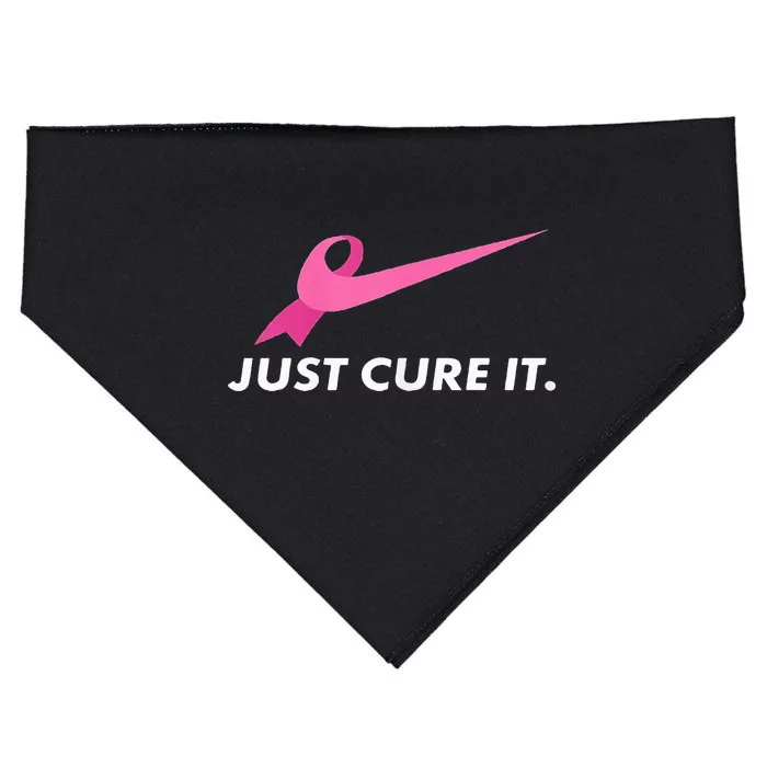 Just Cure It Breast Cancer Awareness USA-Made Doggie Bandana