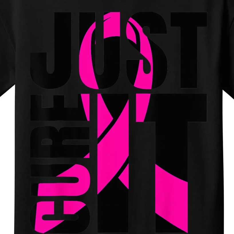 Just Cure It Breast Cancer Awareness Shirts Ribbon Shirt Kids T-Shirt