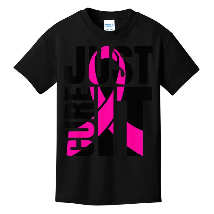 Just Cure It Breast Cancer Awareness Shirts Ribbon Shirt Kids T-Shirt