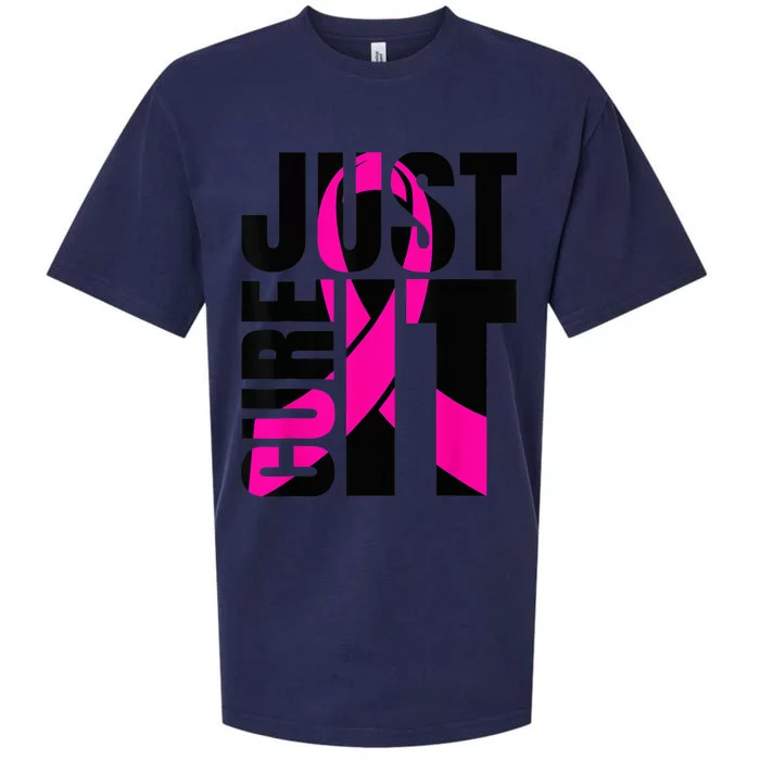 Just Cure It Breast Cancer Awareness Shirts Ribbon Shirt Sueded Cloud Jersey T-Shirt