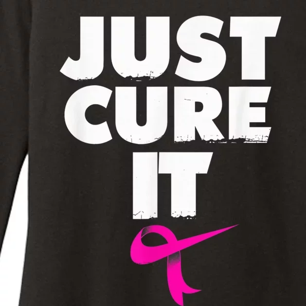 Just Cure iShirt Breast Cancer Awareness Shirt Womens CVC Long Sleeve Shirt