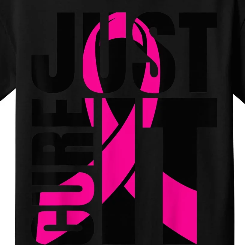 Just Cure It Breast Cancer Awareness Shirts Ribbon Shirt Kids T-Shirt