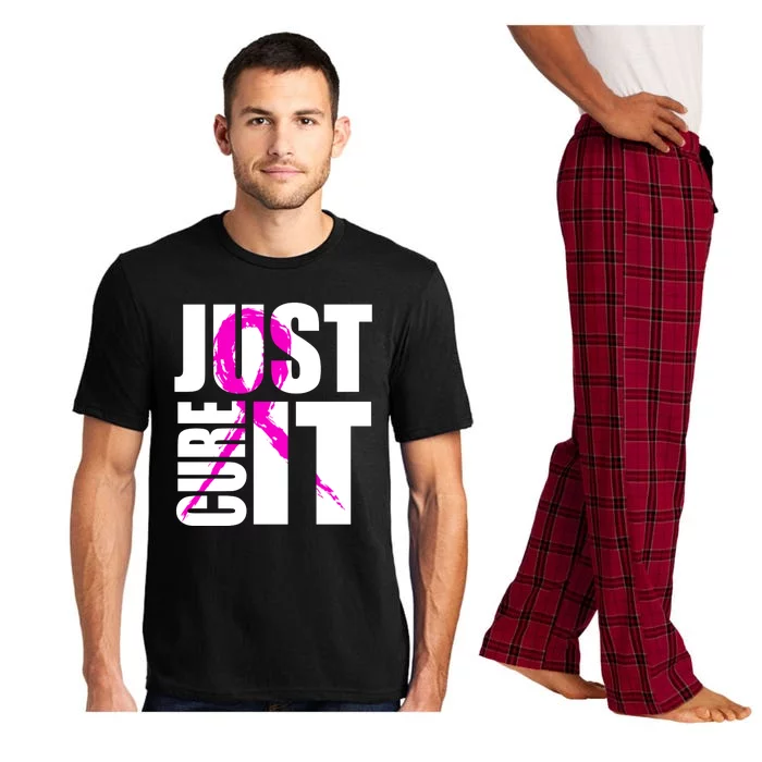 Just Cure It Breast Cancer Awareness Pink Ribbon Pajama Set