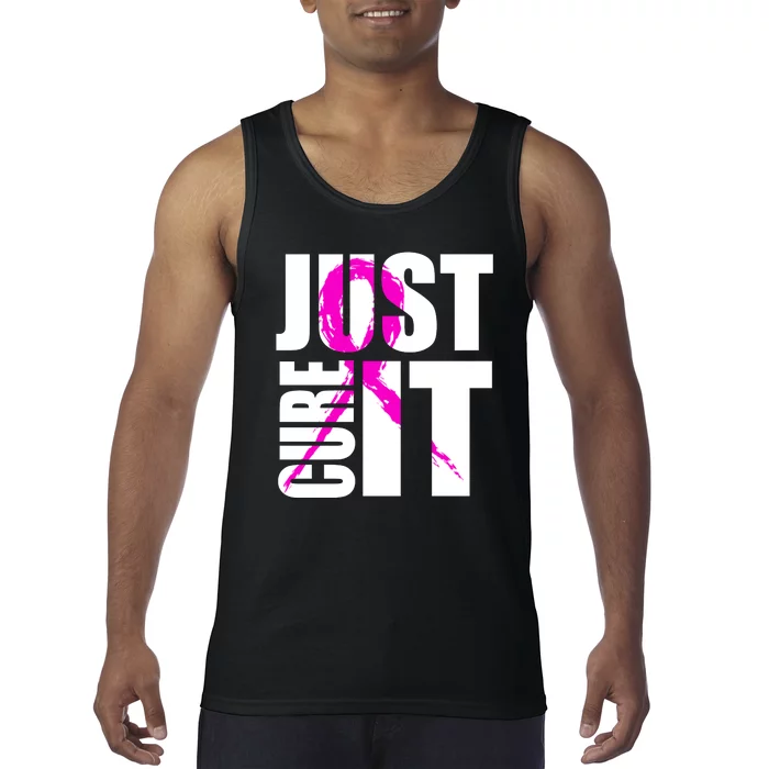 Just Cure It Breast Cancer Awareness Pink Ribbon Tank Top