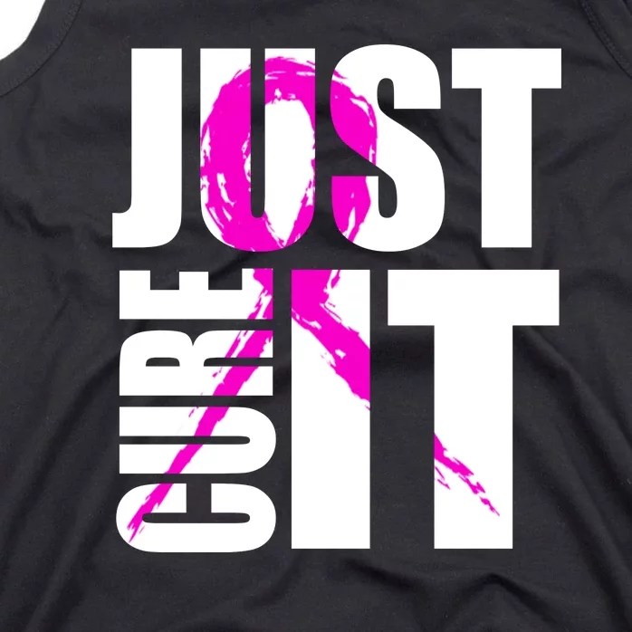 Just Cure It Breast Cancer Awareness Pink Ribbon Tank Top