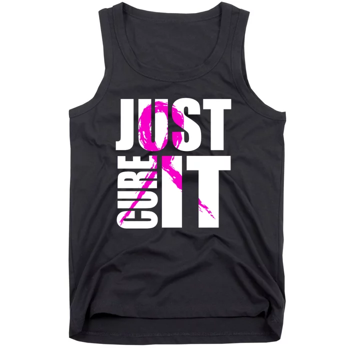 Just Cure It Breast Cancer Awareness Pink Ribbon Tank Top