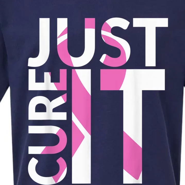 Just Cure It Breast Cancer Awareness Sueded Cloud Jersey T-Shirt