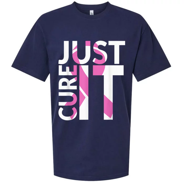 Just Cure It Breast Cancer Awareness Sueded Cloud Jersey T-Shirt