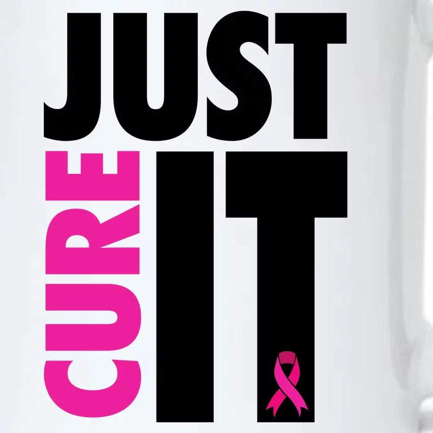 Just Cure It Breast Cancer Awareness Ribbon Black Color Changing Mug