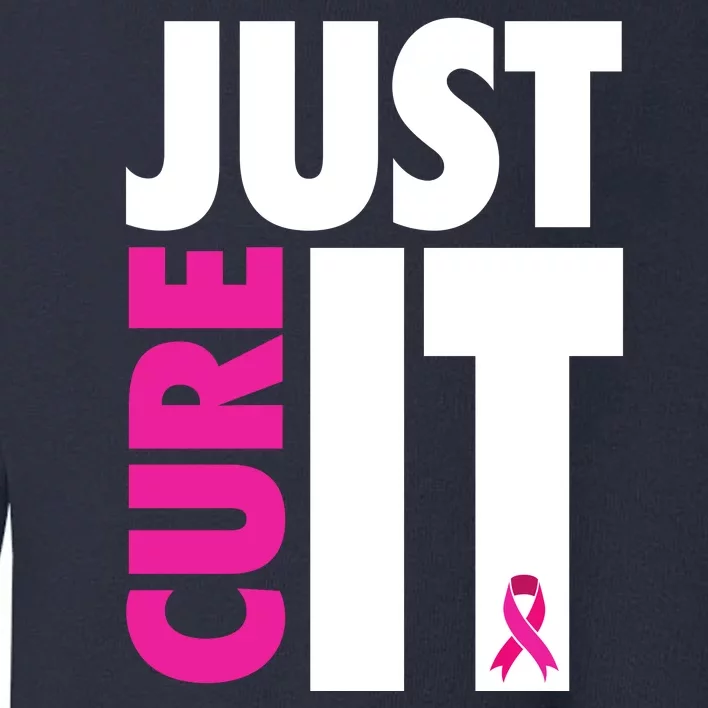 Just Cure It Breast Cancer Awareness Ribbon Toddler Sweatshirt