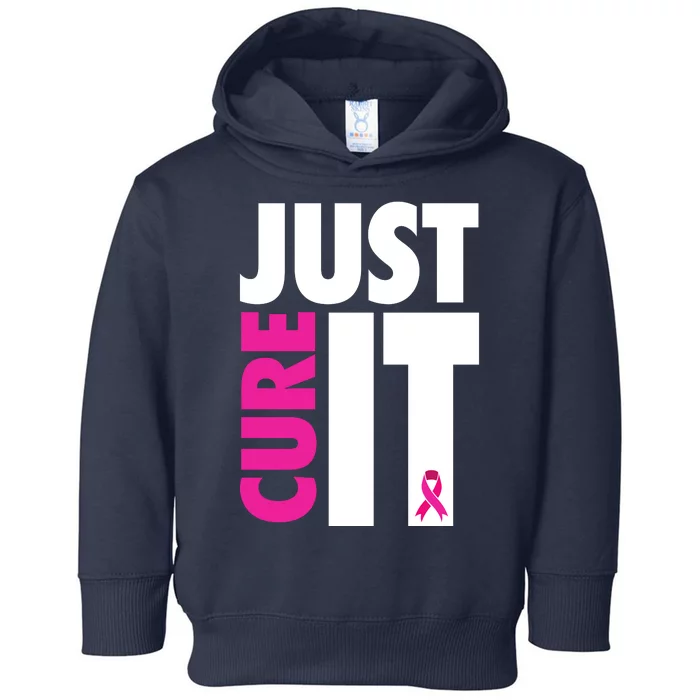 Just Cure It Breast Cancer Awareness Ribbon Toddler Hoodie