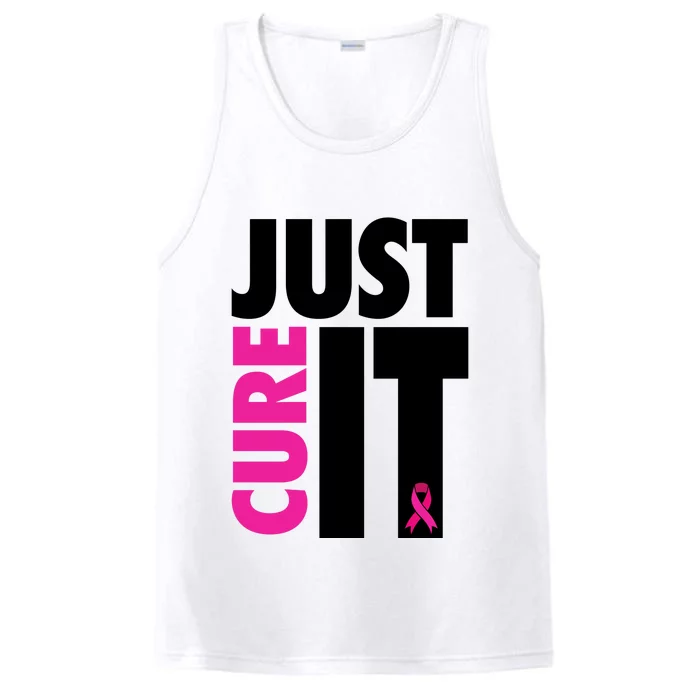 Just Cure It Breast Cancer Awareness Ribbon Performance Tank