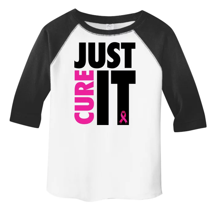 Just Cure It Breast Cancer Awareness Ribbon Toddler Fine Jersey T-Shirt