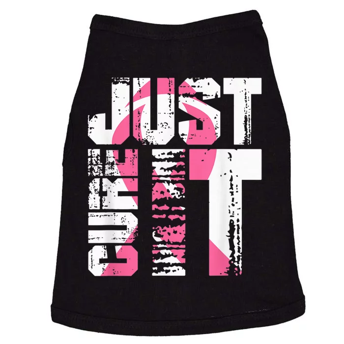 Just Cure It Breast Cancer Awareness White Shirt Doggie Tank