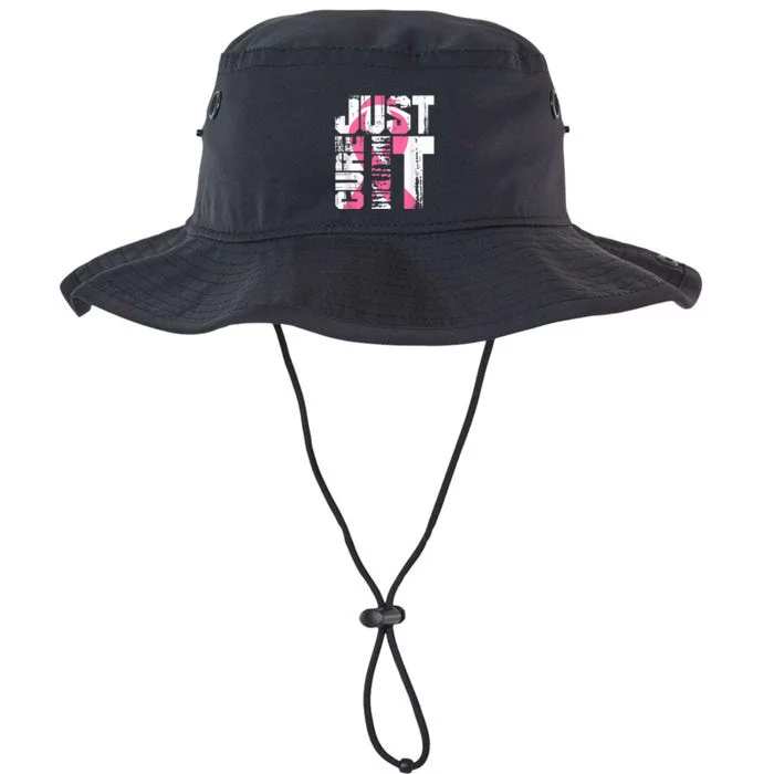 Just Cure It Breast Cancer Awareness White Shirt Legacy Cool Fit Booney Bucket Hat