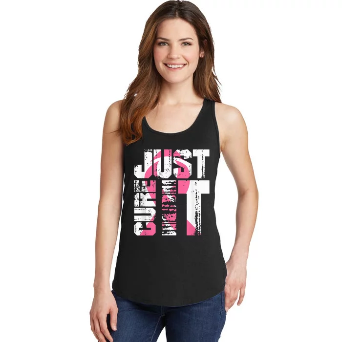 Just Cure It Breast Cancer Awareness White Shirt Ladies Essential Tank