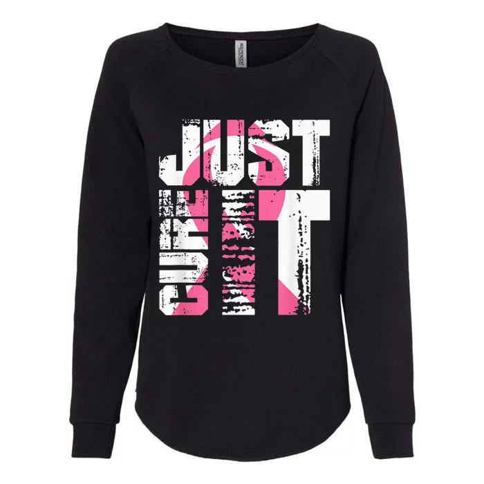 Just Cure It Breast Cancer Awareness White Shirt Womens California Wash Sweatshirt