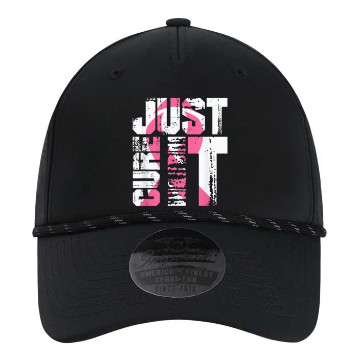 Just Cure It Breast Cancer Awareness White Shirt Performance The Dyno Cap