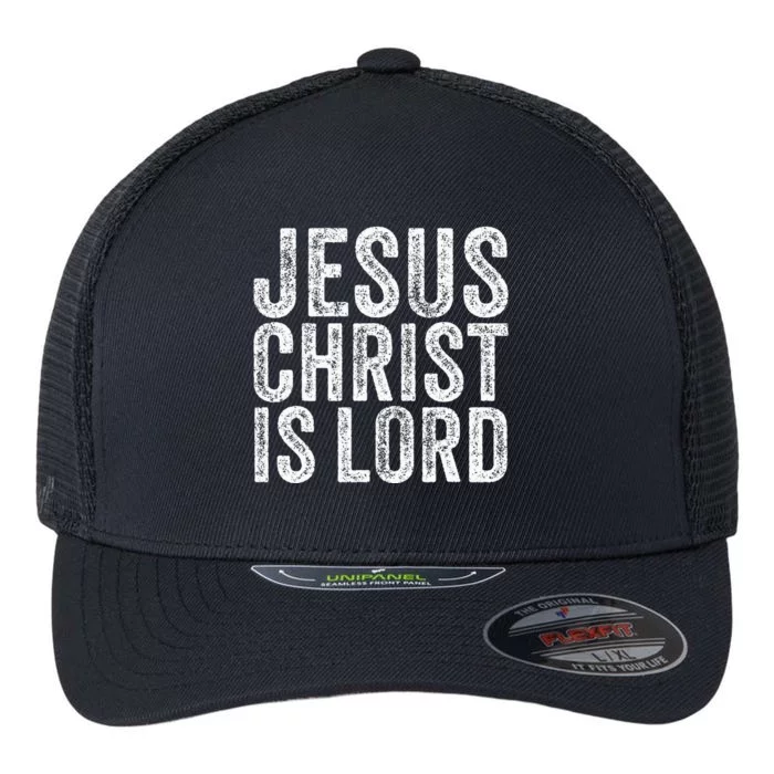 Jesus Christ Is Lord Christian Faith Believer Religion Flexfit Unipanel Trucker Cap