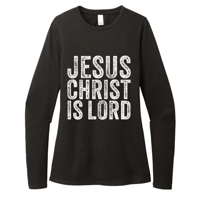 Jesus Christ Is Lord Christian Faith Believer Religion Womens CVC Long Sleeve Shirt