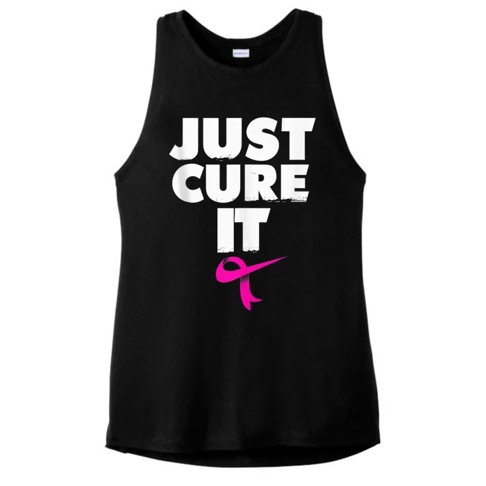 Just Cure IShirt Breast Cancer Awareness Ladies Tri-Blend Wicking Tank