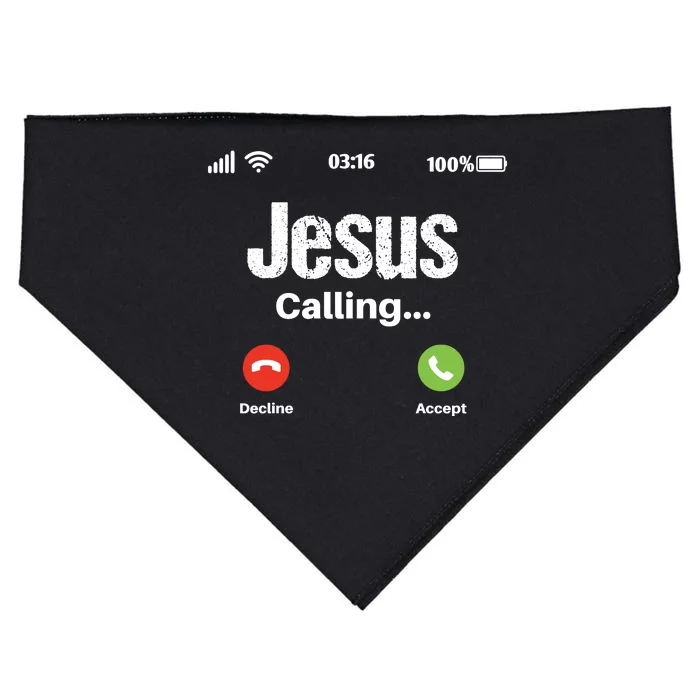 Jesus Calling John 3:16 Christian Accept Christ USA-Made Doggie Bandana