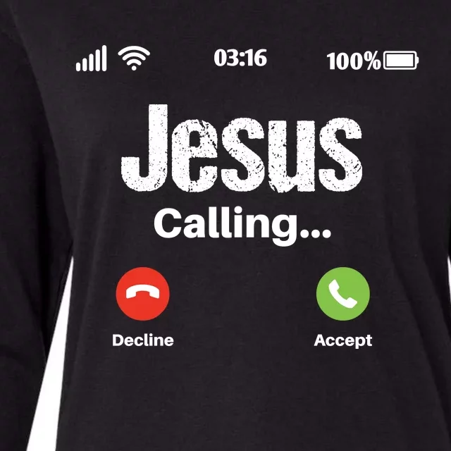 Jesus Calling John 3:16 Christian Accept Christ Womens Cotton Relaxed Long Sleeve T-Shirt