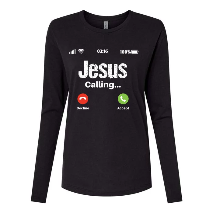 Jesus Calling John 3:16 Christian Accept Christ Womens Cotton Relaxed Long Sleeve T-Shirt