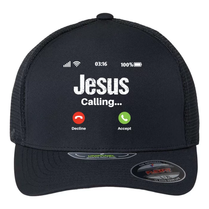 Jesus Calling John 3:16 Christian Accept Christ Flexfit Unipanel Trucker Cap