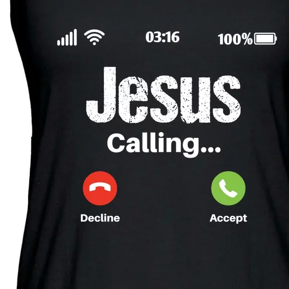 Jesus Calling John 3:16 Christian Accept Christ Ladies Essential Flowy Tank