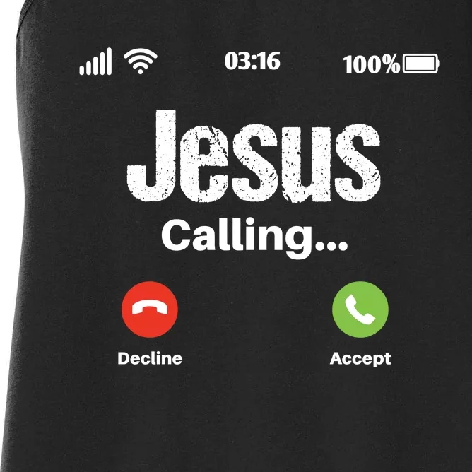 Jesus Calling John 3:16 Christian Accept Christ Women's Racerback Tank