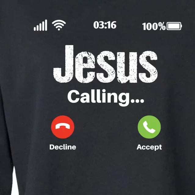 Jesus Calling John 3:16 Christian Accept Christ Cropped Pullover Crew