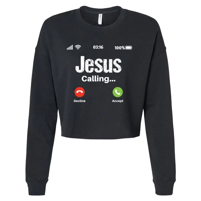 Jesus Calling John 3:16 Christian Accept Christ Cropped Pullover Crew