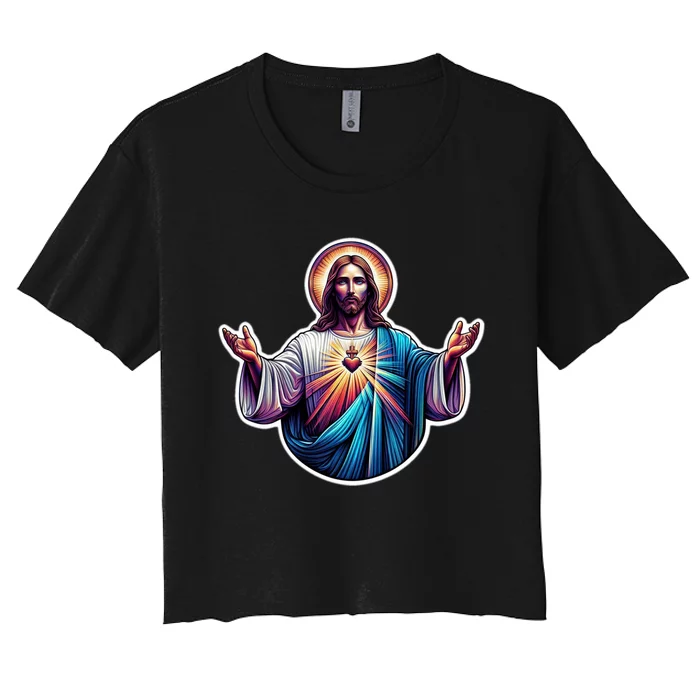 Jesus Christ Women's Crop Top Tee