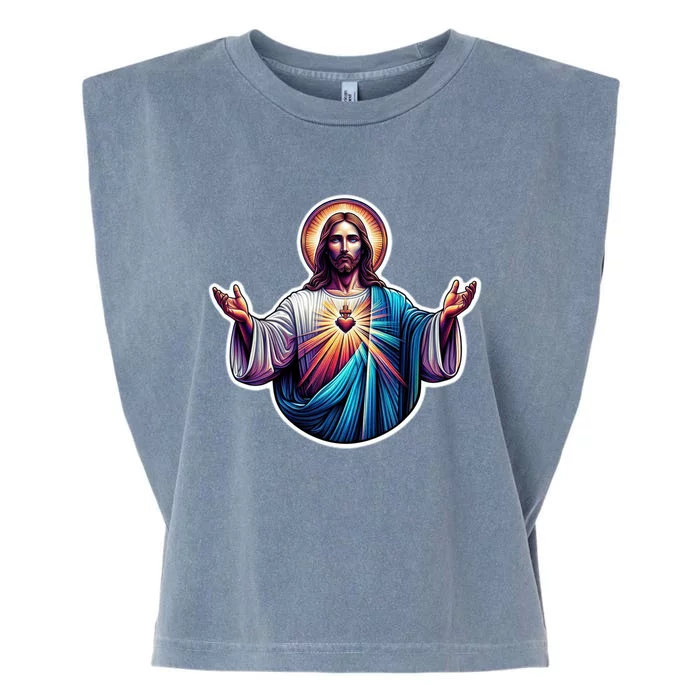 Jesus Christ Garment-Dyed Women's Muscle Tee