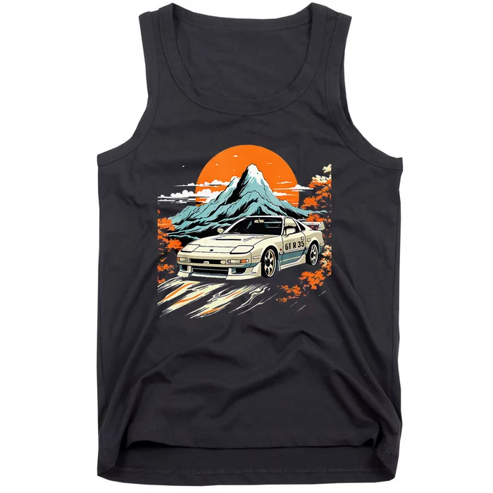 Jdm Car Japanese Retro Car Racing Drifting Legends Tuning Tank Top