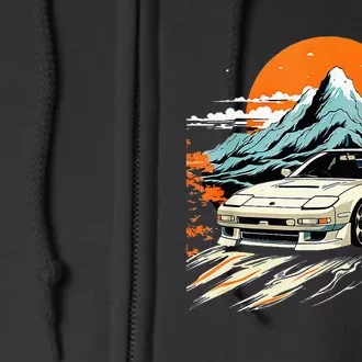 Jdm Car Japanese Retro Car Racing Drifting Legends Tuning Full Zip Hoodie