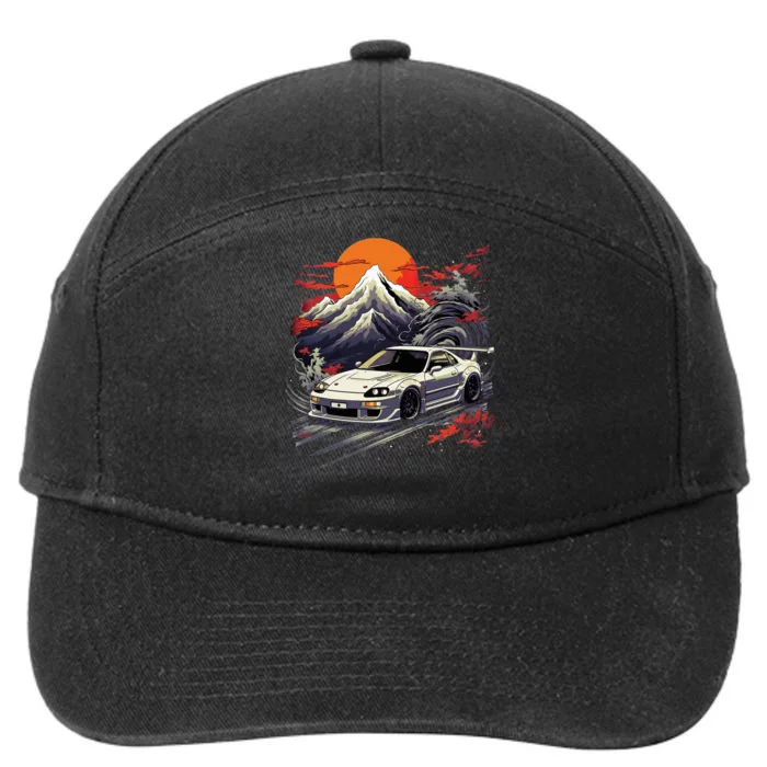 Jdm Car Japanese Retro Car Racing Drifting Legend Tuning 7-Panel Snapback Hat