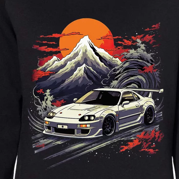 Jdm Car Japanese Retro Car Racing Drifting Legend Tuning Womens California Wash Sweatshirt