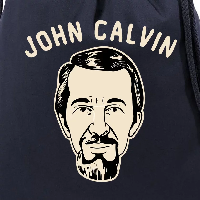 John Calvin Drawstring Bag