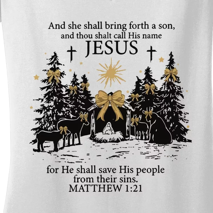 Jesus Christmas Women's V-Neck T-Shirt