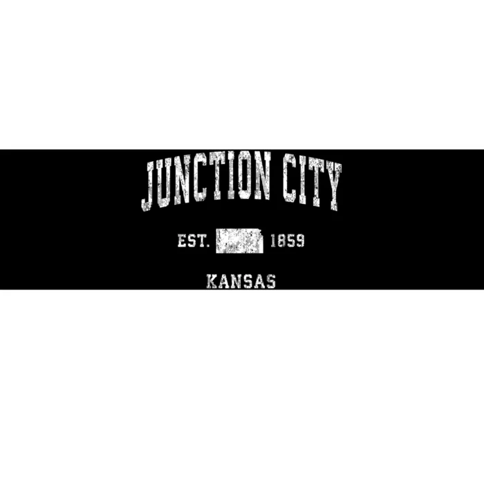 Junction City Kansas Ks Vintage Athletic Sports Bumper Sticker