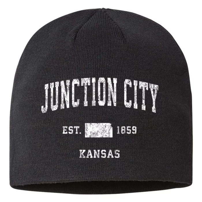 Junction City Kansas Ks Vintage Athletic Sports 8 1/2in Sustainable Knit Beanie